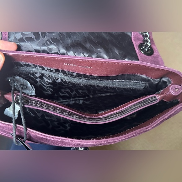 Rebecca Minkoff Edie Suede Flap Shoulder Bag with Celestial Studs - Picture 9 of 16